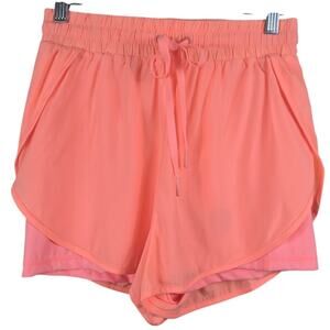 Buff Bunny Bright Orange Runner Athletic Workout Shorts Small